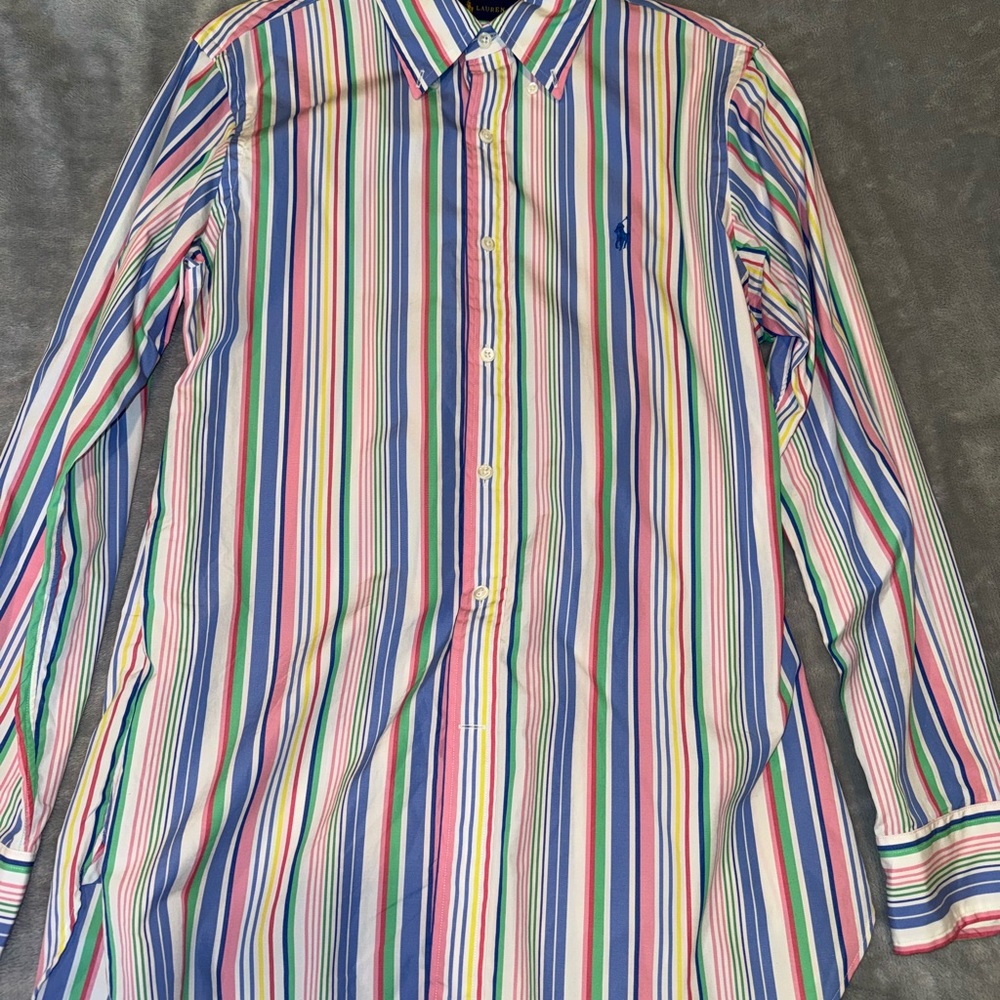 Ralph Lauren Rainbow Button Down Dress Shirt